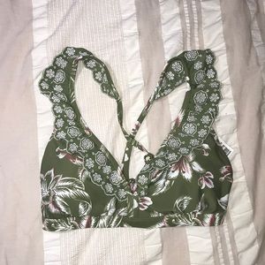 green swimsuit top
